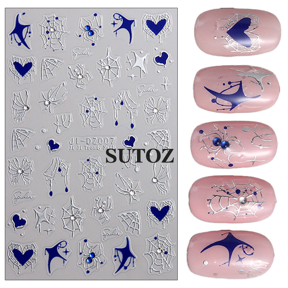 Wholesale  crystal diamond 3D adhesive nail stickers
