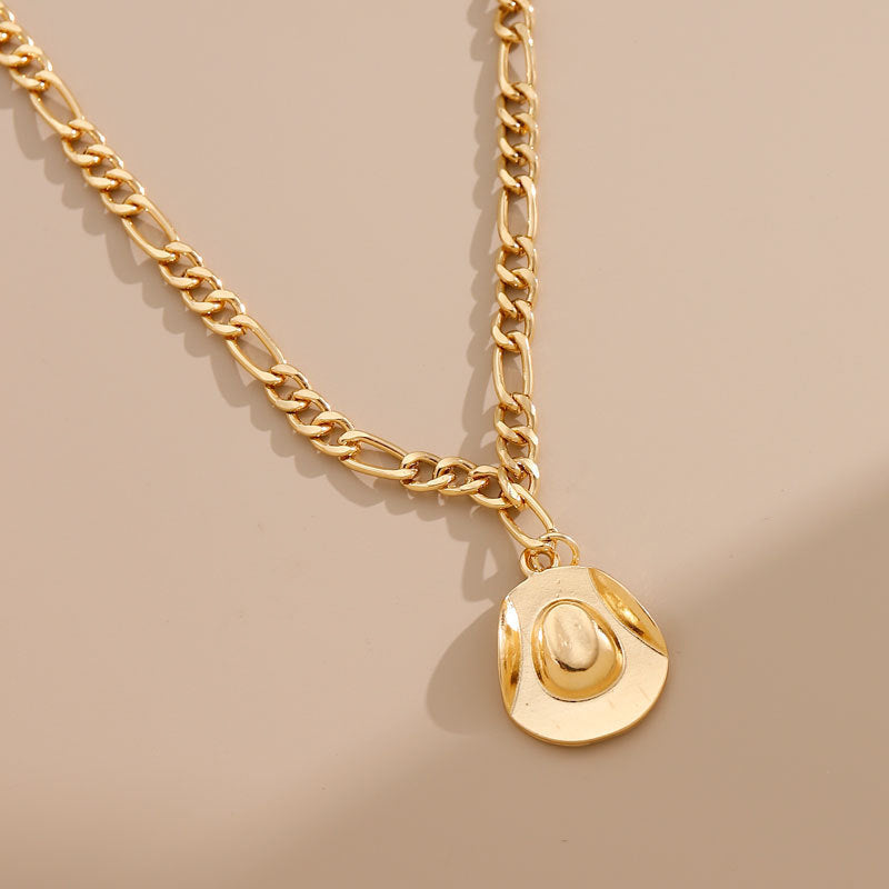 Wholesale Retro Gold Tone Hat Pendant Earrings For Women Fashion Accessory Gift Boutique Resale Jewelry
