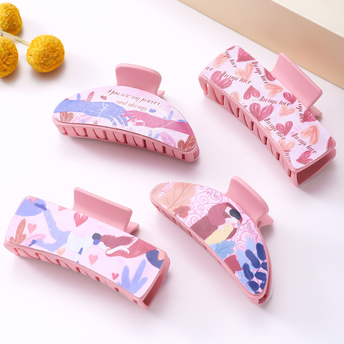 Wholesale Valentine's Day PU Leather Hair Clips