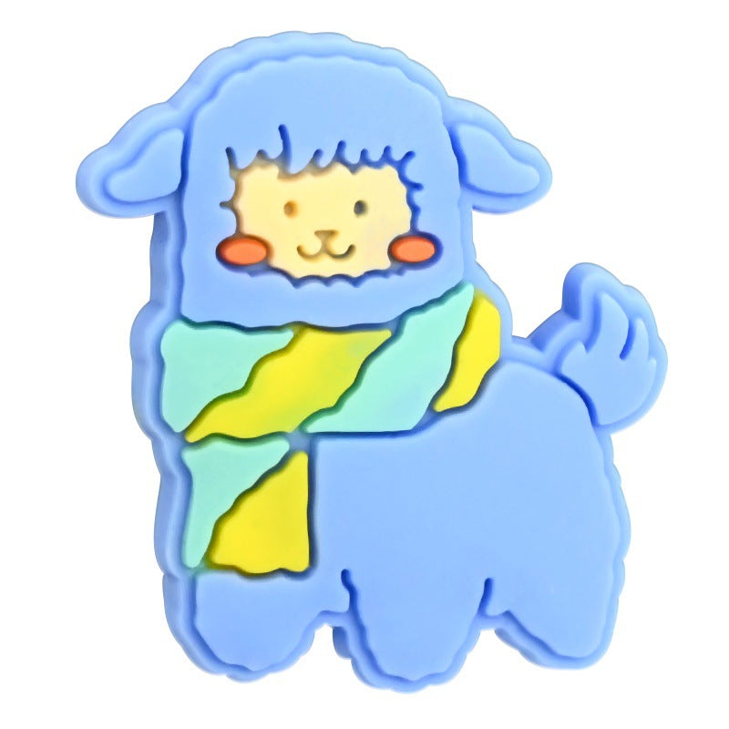 Wholesale Random 100pcs/pack  Cartoon Animal Series Soft Double-Sided Caramel Focal Beads