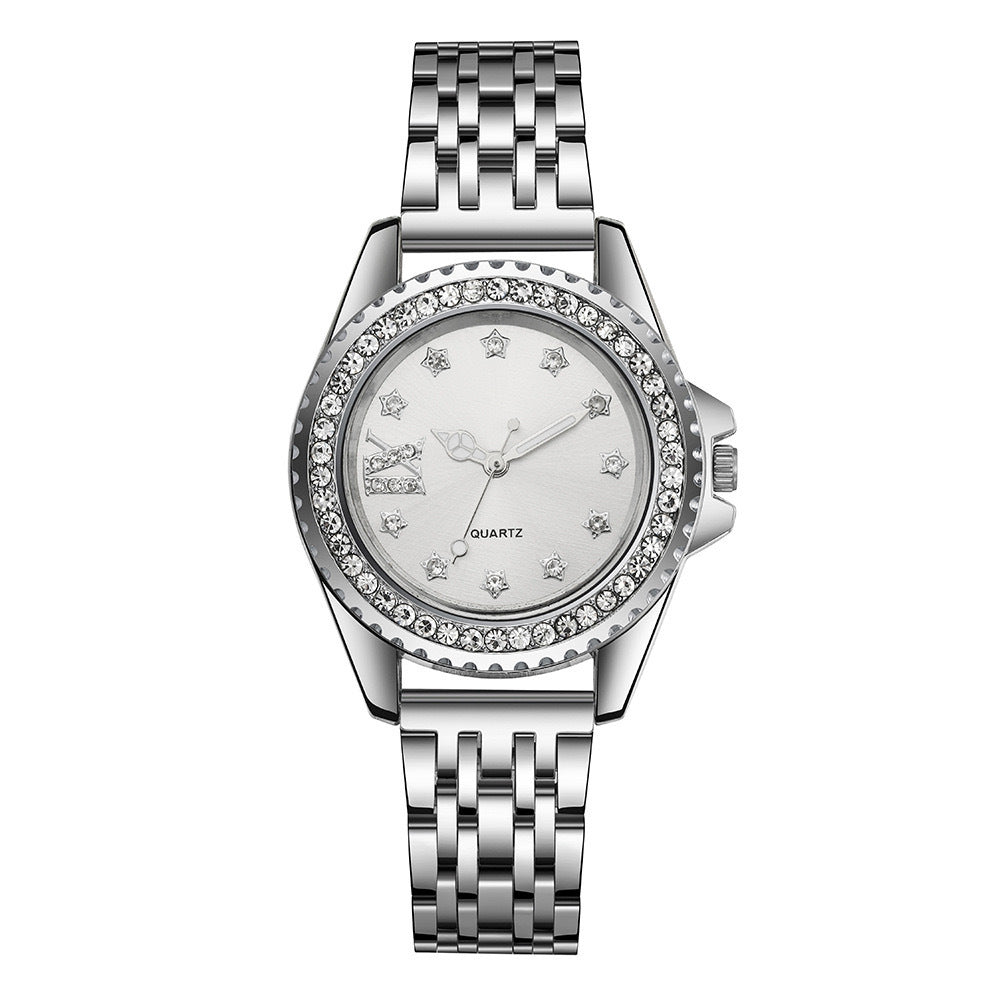 Wholesale Diamond Studded Steel Band Bracelet Watch