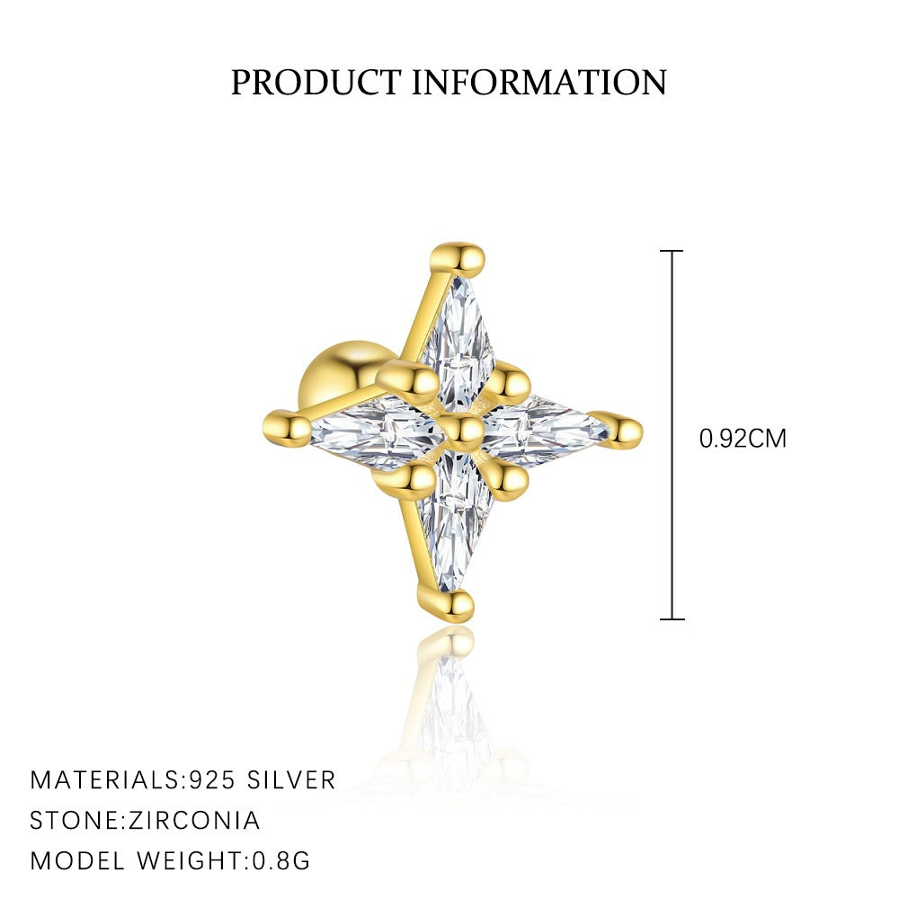 Wholesale Zircon round head earrings  Ear Studs