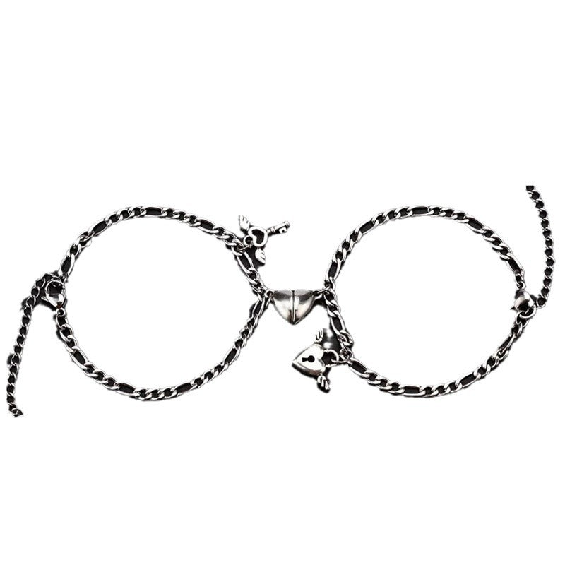 Wholesale  Heart-shaped Magnet Suction Alloy Bracelet  Valentine' s Day