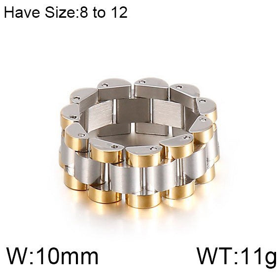 Wholesale Titanium Steel Ring Personality Hip-hop Stainless Steel Simple Style Rings
