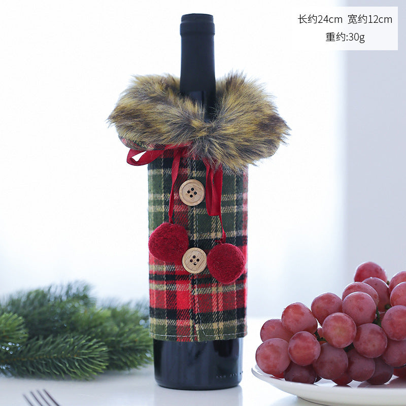Wholesale Christmas decorations faceless doll wine bottle cap  decoration