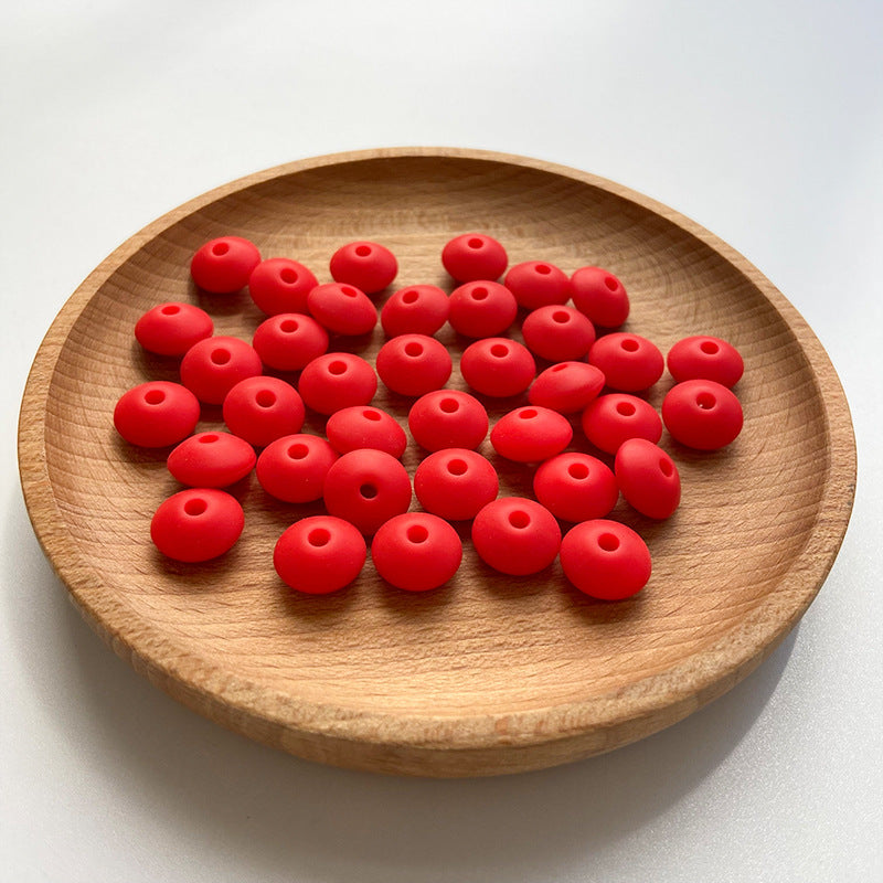 Wholesale 100pcs 12MM DIY Abacus Beads Silicone Small Spacer Beads