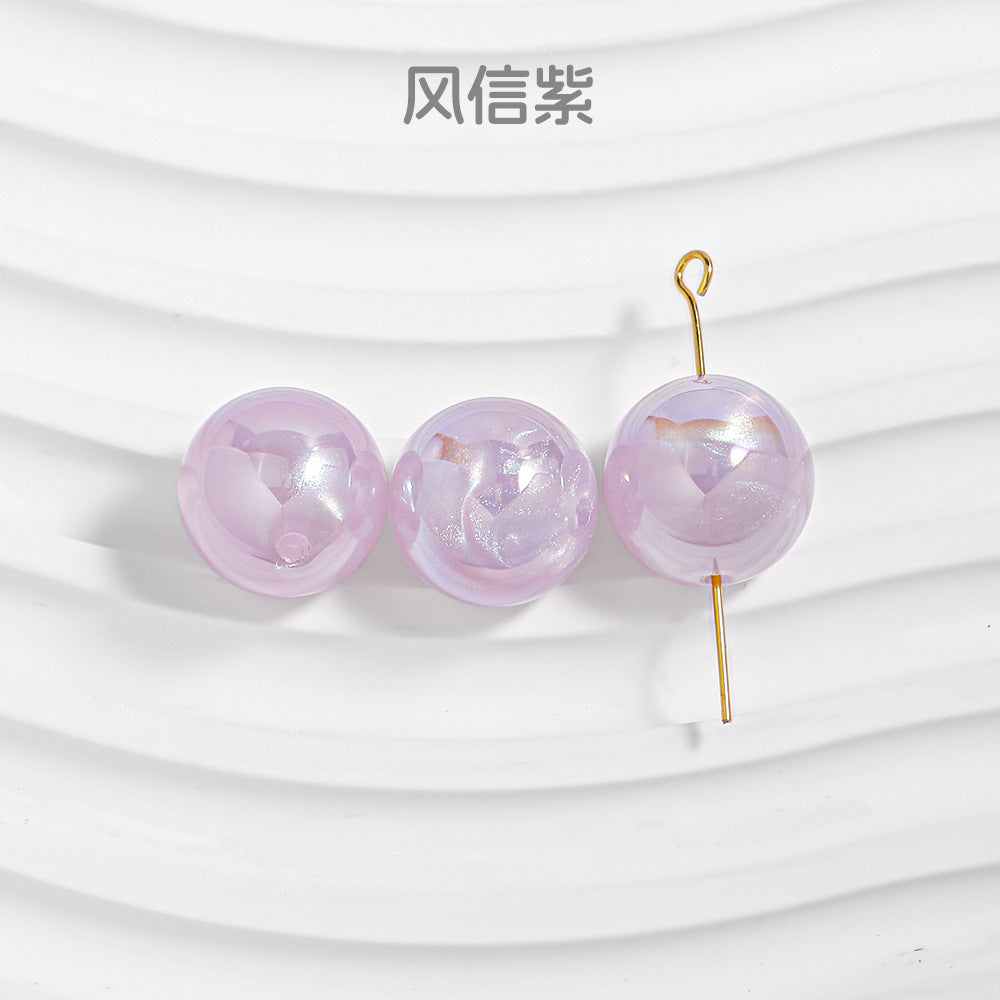 Wholesale 30pcs/1pack Meteor Straight Hole Cloud Flash DIY Beads