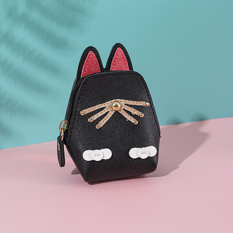 Wholesale PU Cartoon Cat Coin Purse Keychain