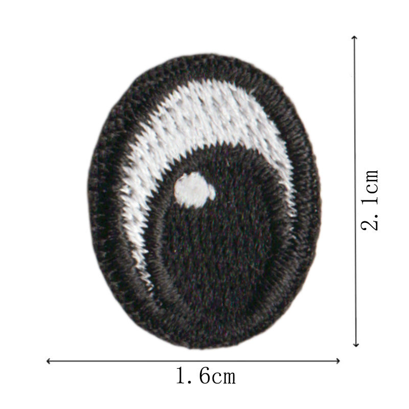 Wholesale Embroidered Cartoon Eye Patches Iron On DIY Decorative Accent For Towels Clothing Craft Supply