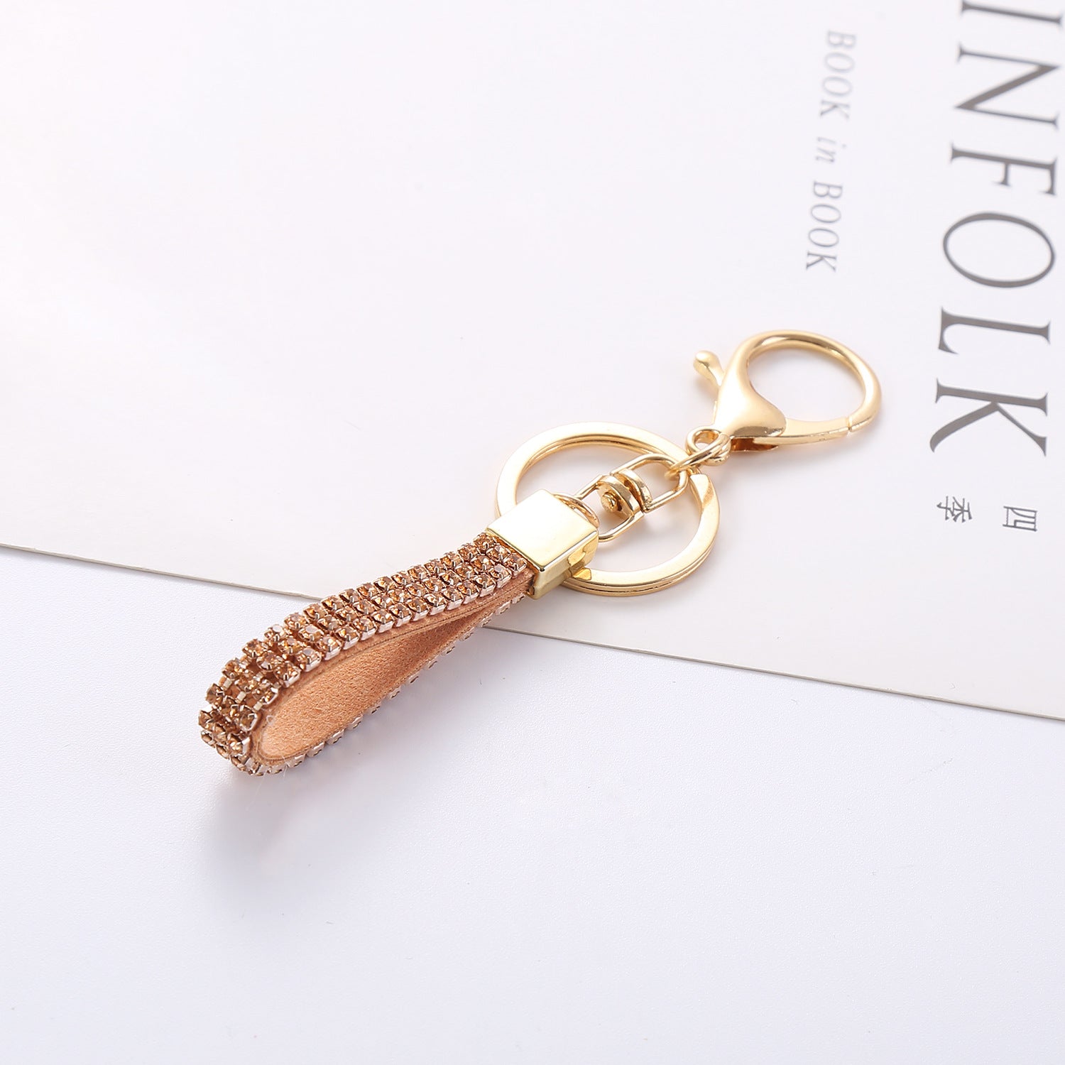 Wholesale Diamond Studded Anti Lost Bag Pendant Car Keychains