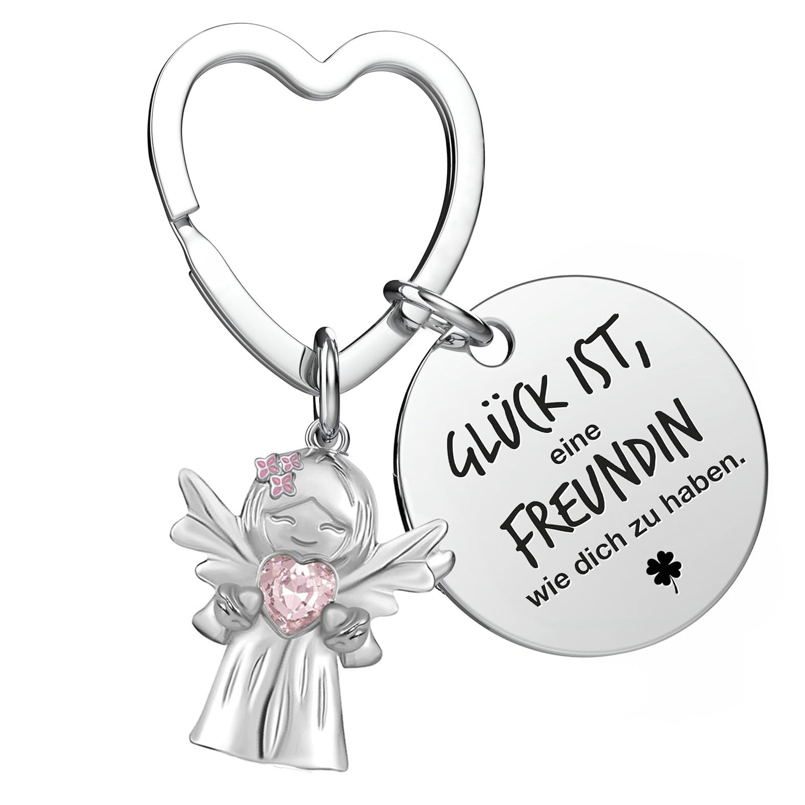 Wholesale  Smile Guardian Angel Jewelry Zircon  Love Alloy Keychain