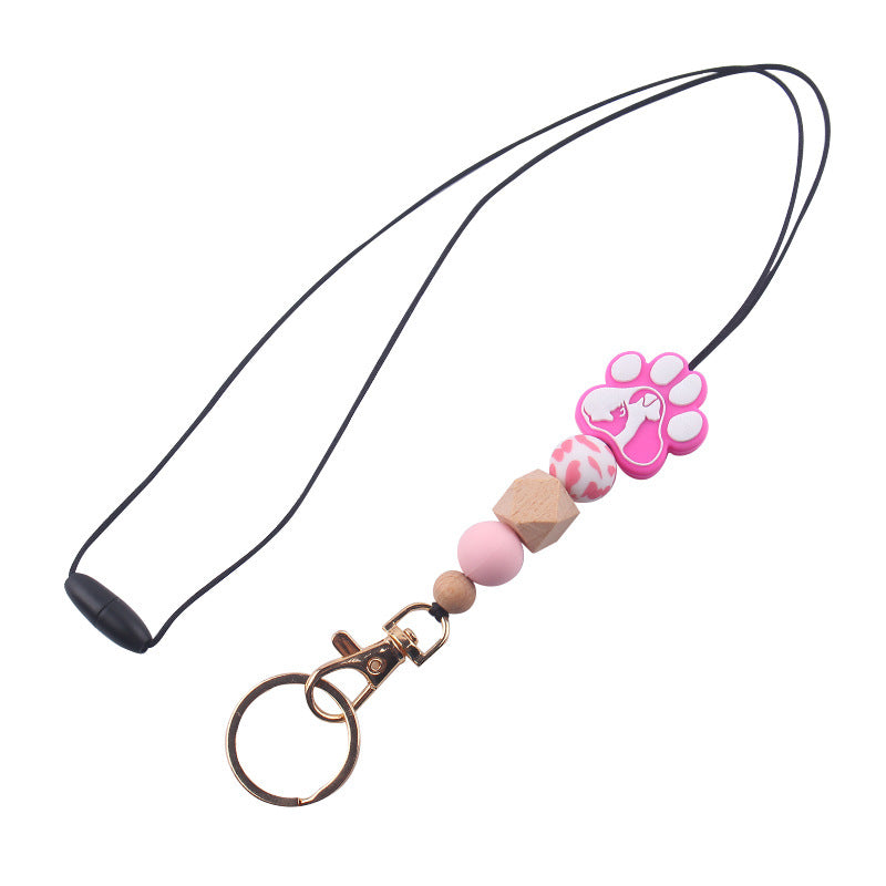 Wholesale Cartoon Animal Dog Claws Silicone Pendant Keychain