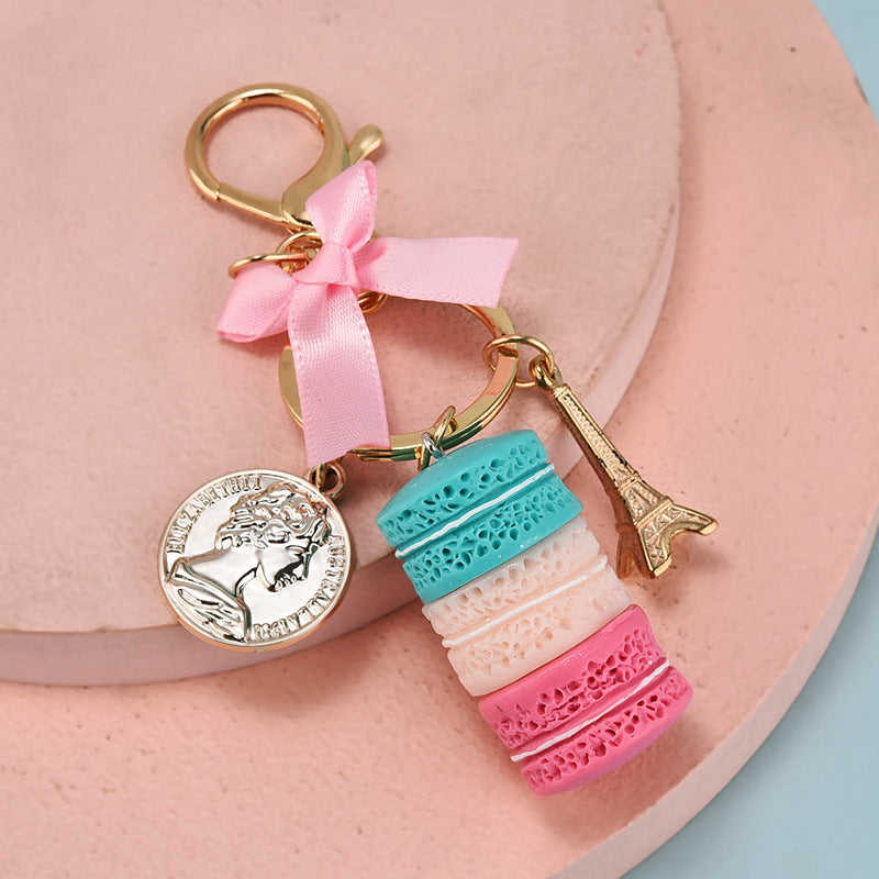 Wholesale Acrylic Macaron Cake Keychains