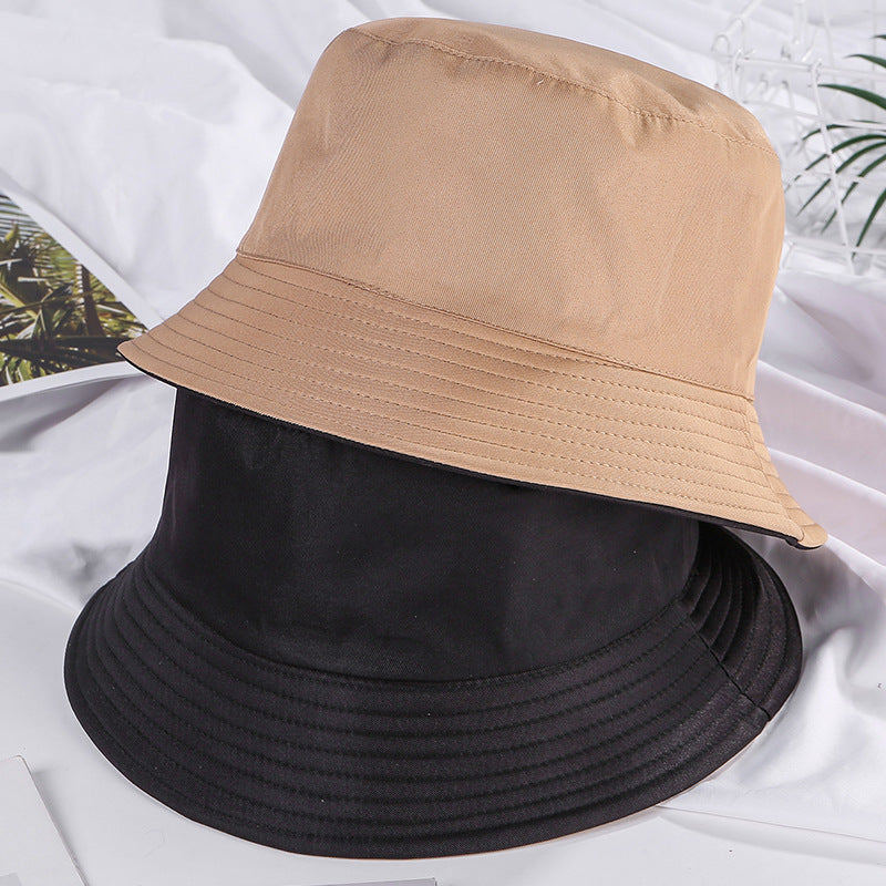 Wholesale Solid Color Double-sided Fashionable All-match Sunshade Bucket Hat