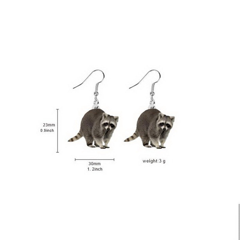 Wholesale 10pcs Rooster, Cow, Hamster, Piglet, Hedgehog, Squirrel, Rabbit, Black Cat, Puppy, Animal Earrings