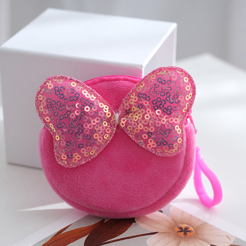 Wholesale Bow Bag ID Card Bag Crystal super soft Keychain