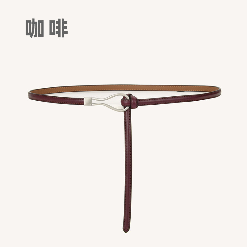 Wholesale Non-porous Genuine Leather Thin Versatile Belt