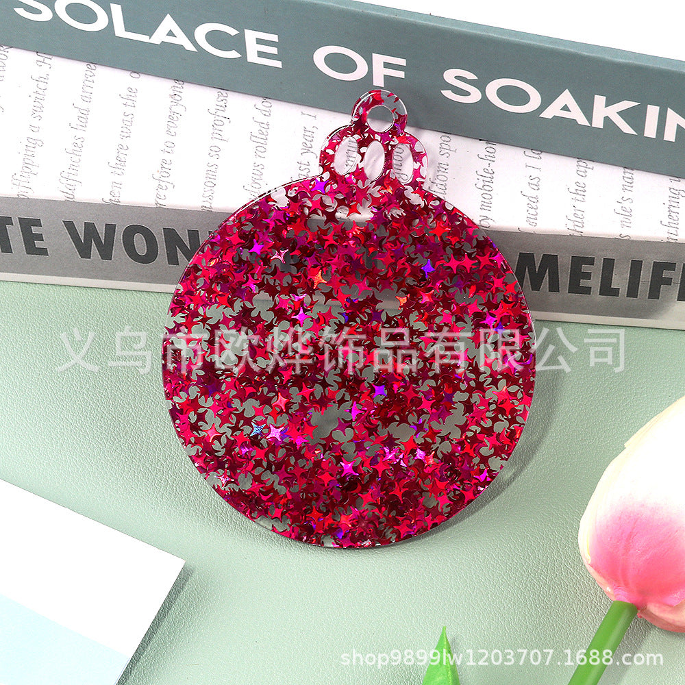 Wholesale 10pcs/ pack Acrylic Christmas Ornaments Decoration DIY Craft Christmas Tree Ornaments Patches