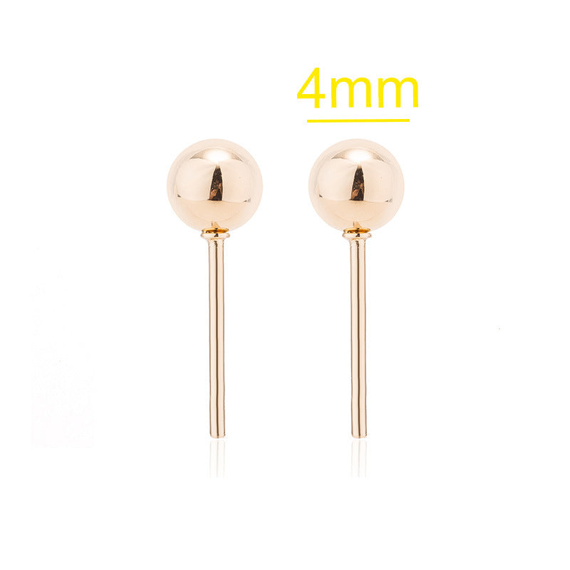 Wholesale Stainless steel polished ball earrings