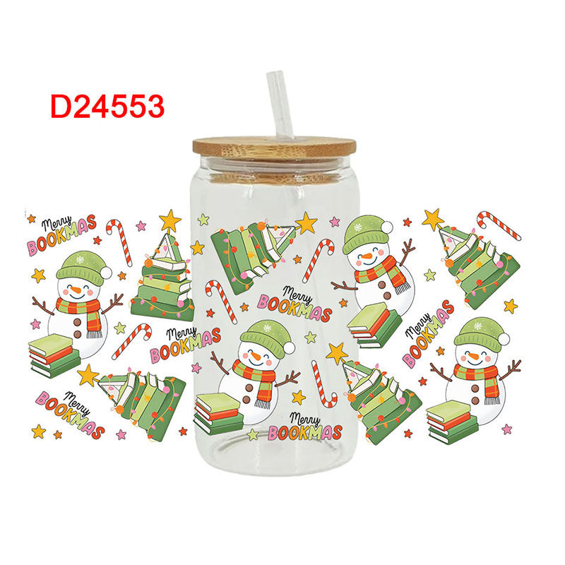 Wholesale Christmas tree cup 16oz Cup UV DTF Wraps