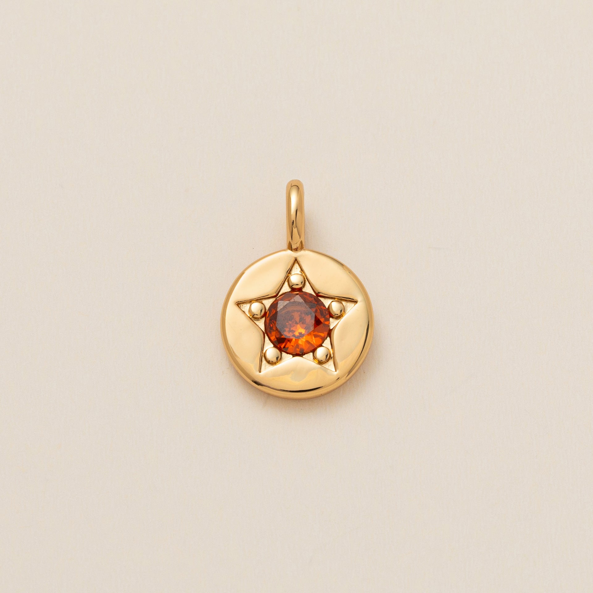 Wholesale Copper Five Pointed Star Zircon Pendant Colorful Birthstone Charm For DIY Necklace Fashion Accessory Gift