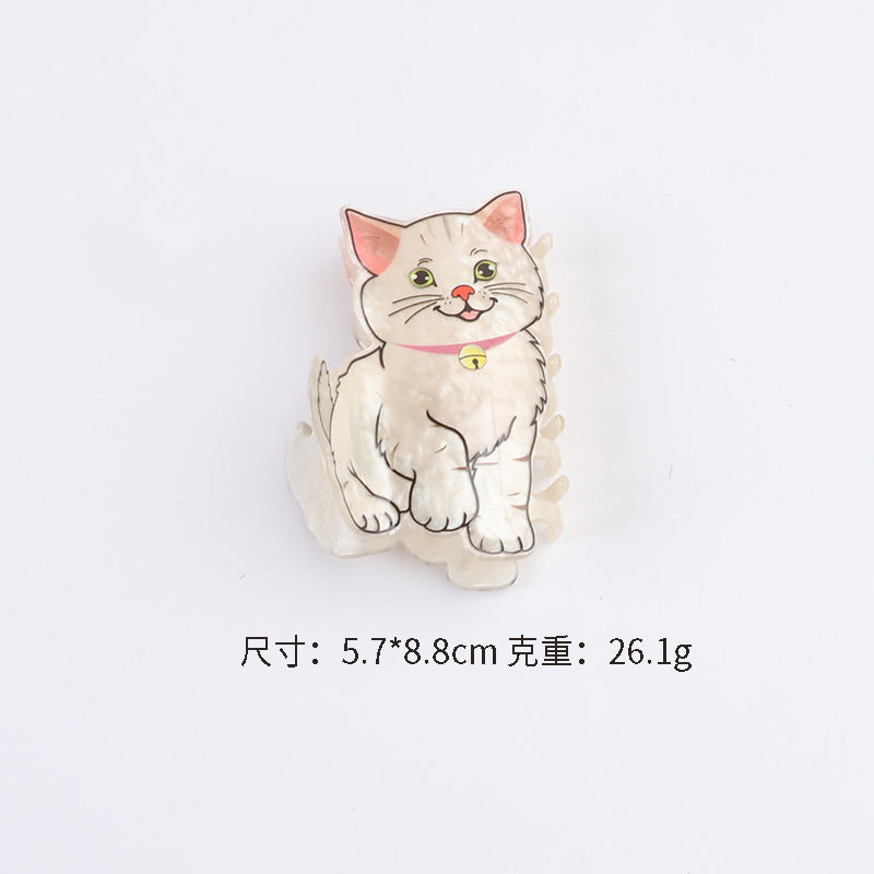 Wholesale New French Rhinestone Cat Hair Claw Clip Acrylic Hollow Women S Hair Accessory Cute Everyday Styling For Boutique Resale