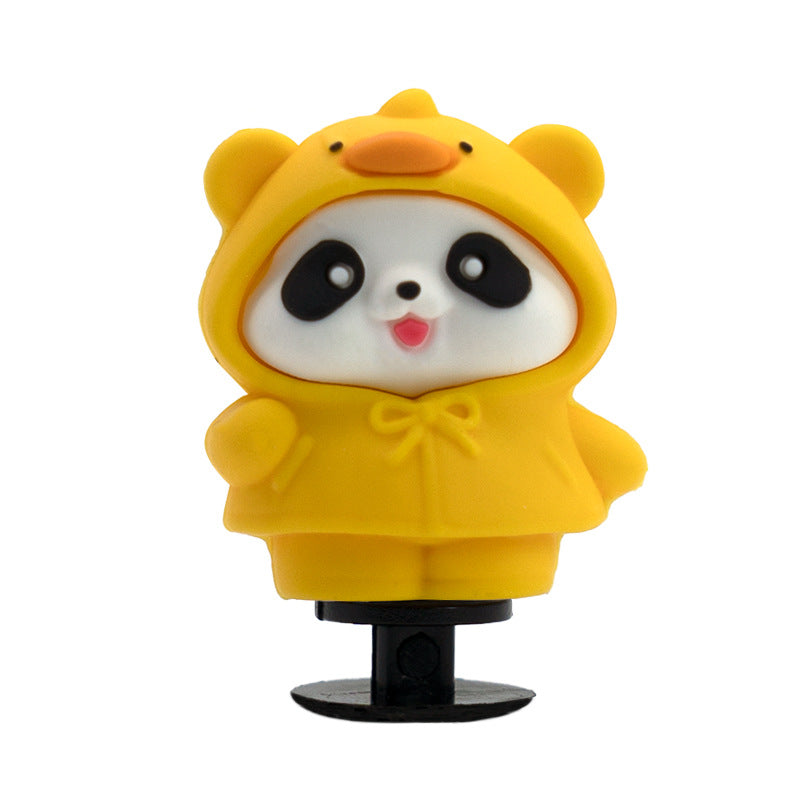 Wholesale 5pcs  Cartoon Animal Panda Garden 3D Crocs Decorative Accessories