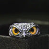 Wholesale Evil Eye Owl Retro Exaggerated Open Adjustable Ring