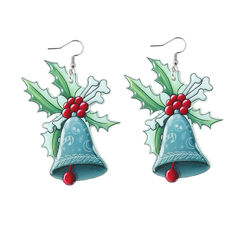 Wholesale Christmas funny flat acrylic earrings