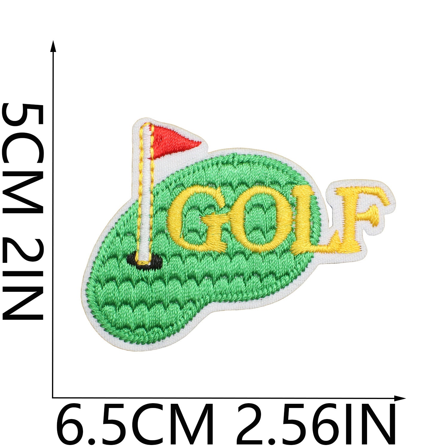 Wholesale Chic Golf Club Embroidered Patch Polyester Clothing Decorative Accent Casual Everyday Use