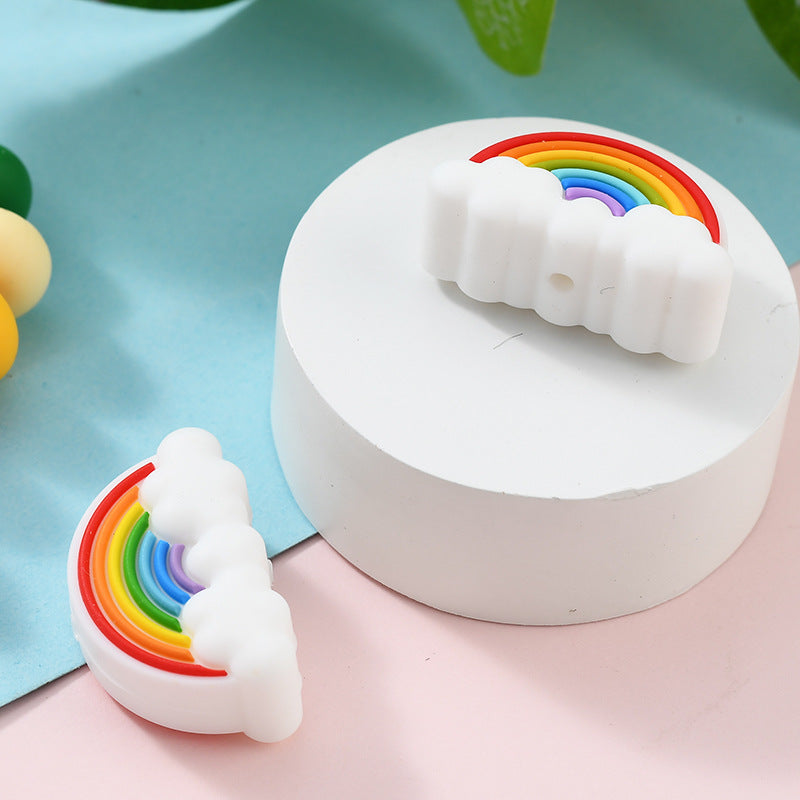 Wholesale Creative Cartoon Rainbow Diy Silicone Beads