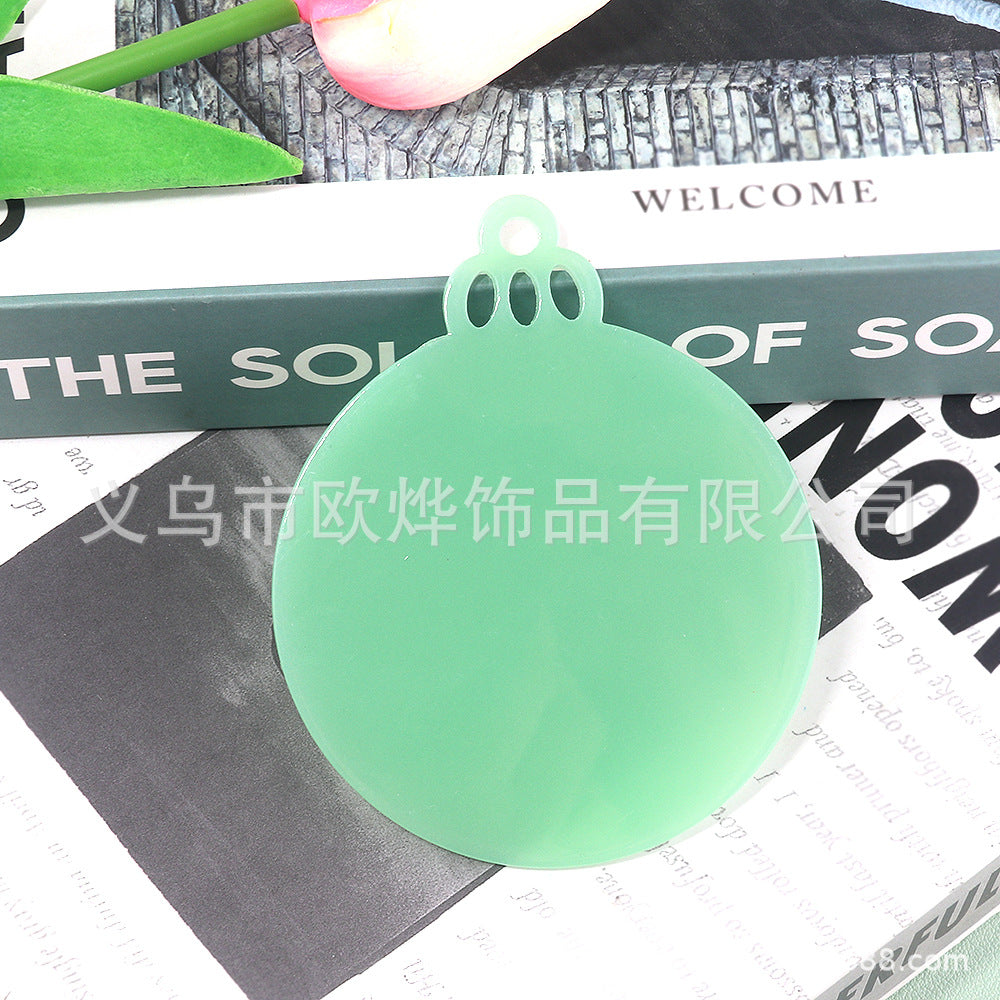 Wholesale 10pcs/ pack Acrylic Christmas Ornaments Decoration DIY Craft Christmas Tree Ornaments Patches