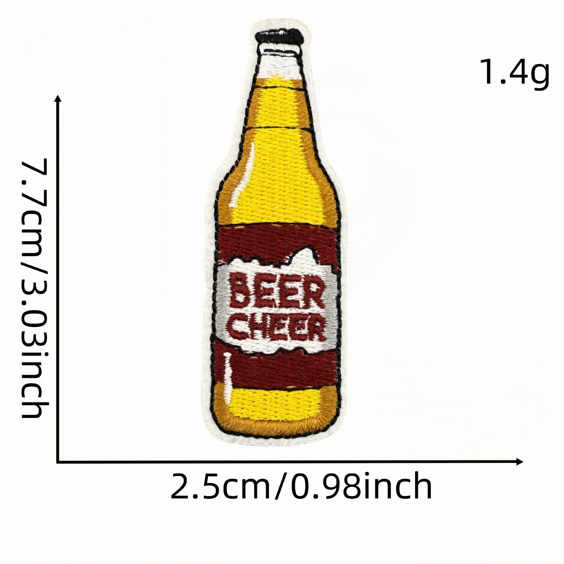 Wholesale Cartoon beer embroidered patch cheers pattern