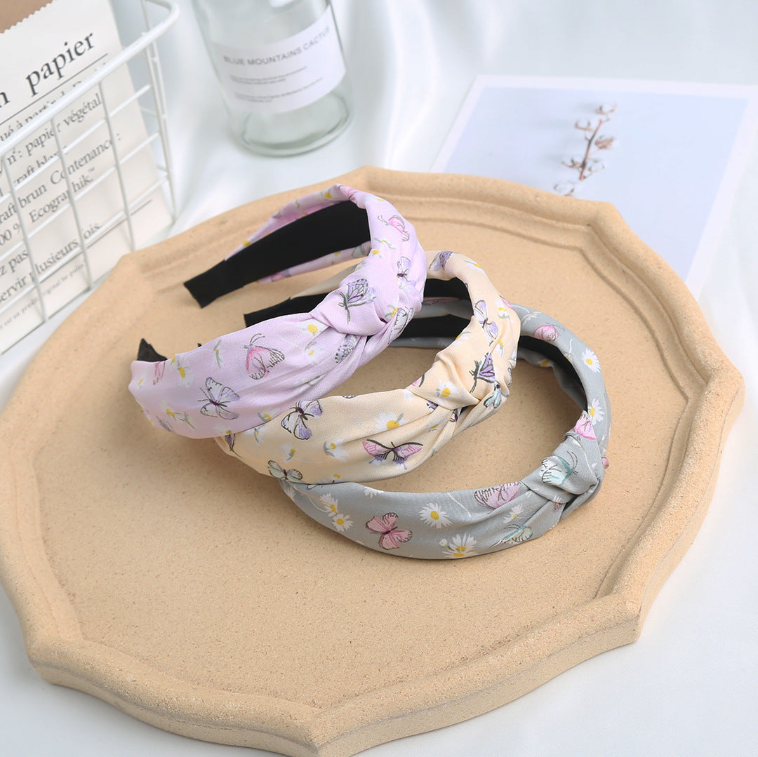 Wholesale Fabric Cross Minimalist Wide Edge Headband