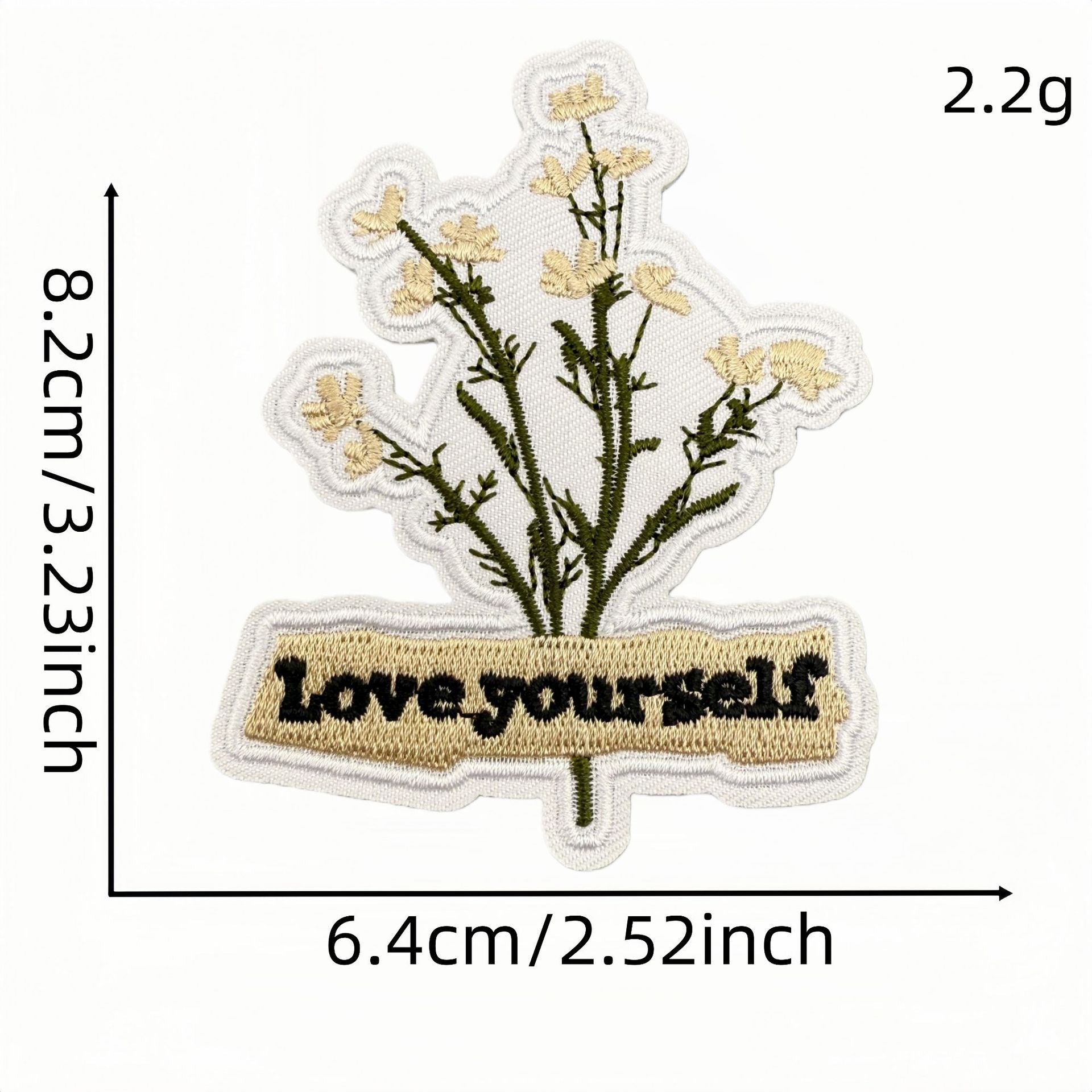 Wholesale Polyester Embroidered Patches Bohemian Cartoon English Iron On Badges For DIY Craft Supply