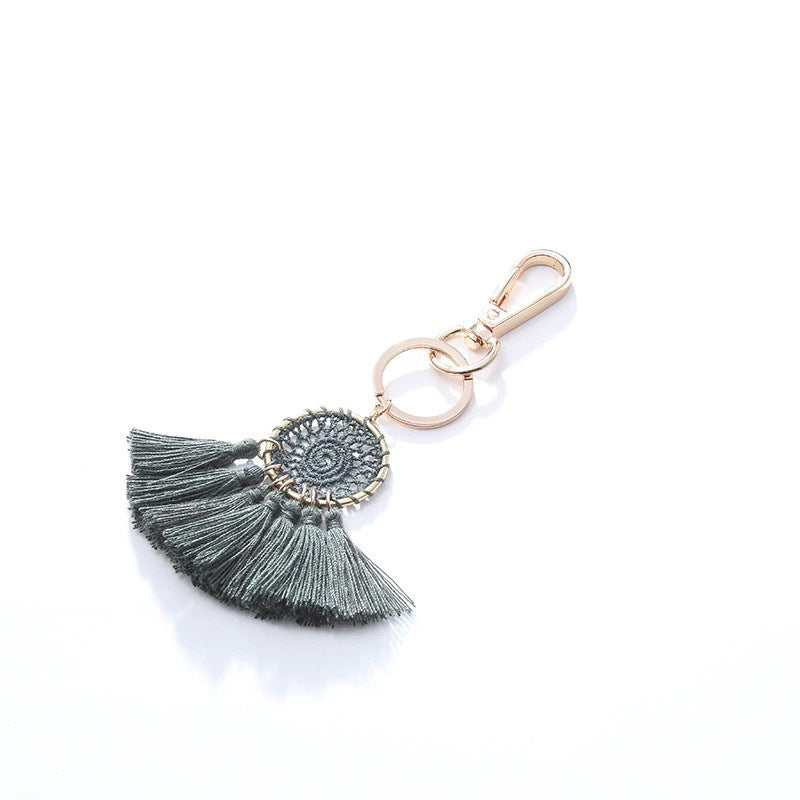 Wholesale Bohemian Tassel Pendant DIY Hand-woven Keychain