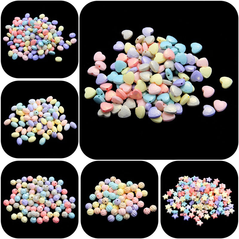 Wholesale Macaron Color Acrylic Beads with Straight Holes