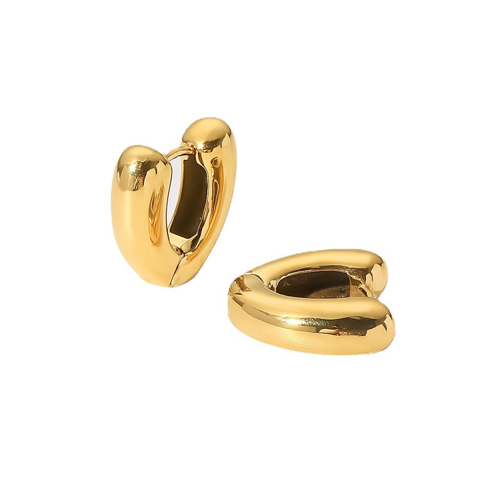 Wholesale 18K Gold Plated Stainless Steel Twisted Earrings
