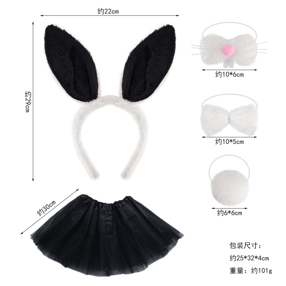 Wholesale Halloween Women Children's Performance Props Easter Cute Plush Rabbit Ear Headwear