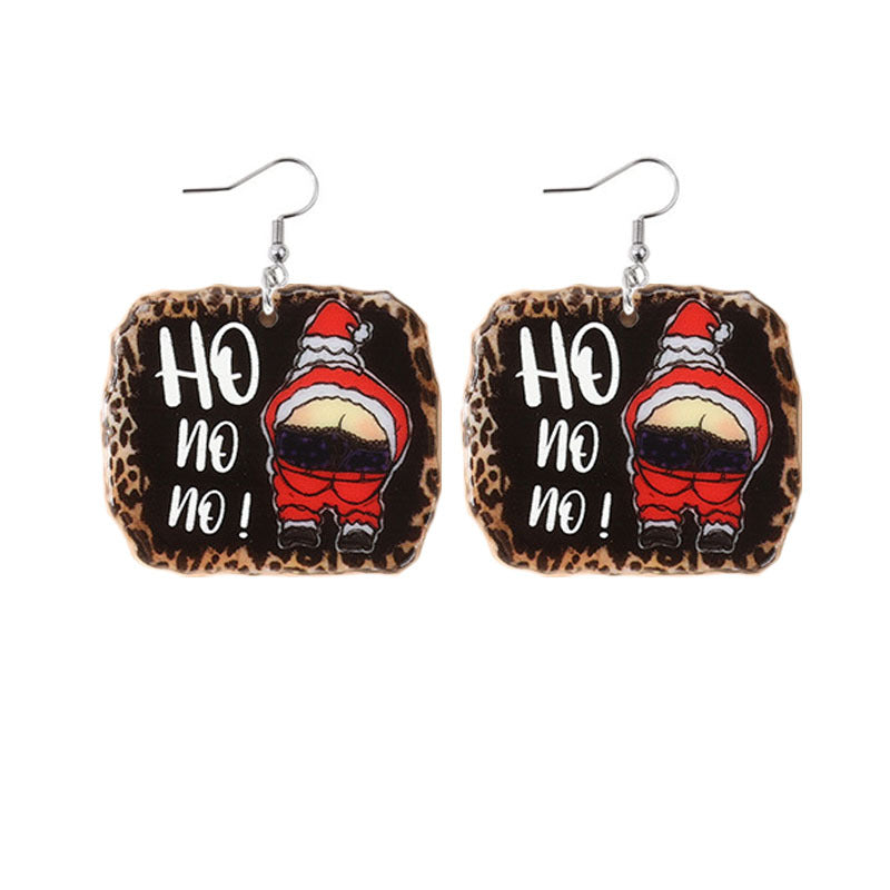 Wholesale Christmas Double Sided Acrylic Earrings