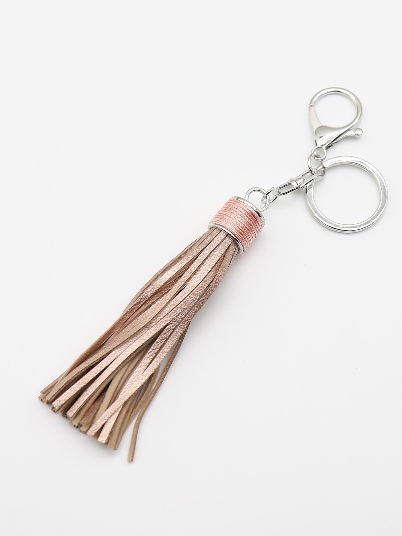 Wholesale Wax line alloy gift leather tassel car key chain  bag