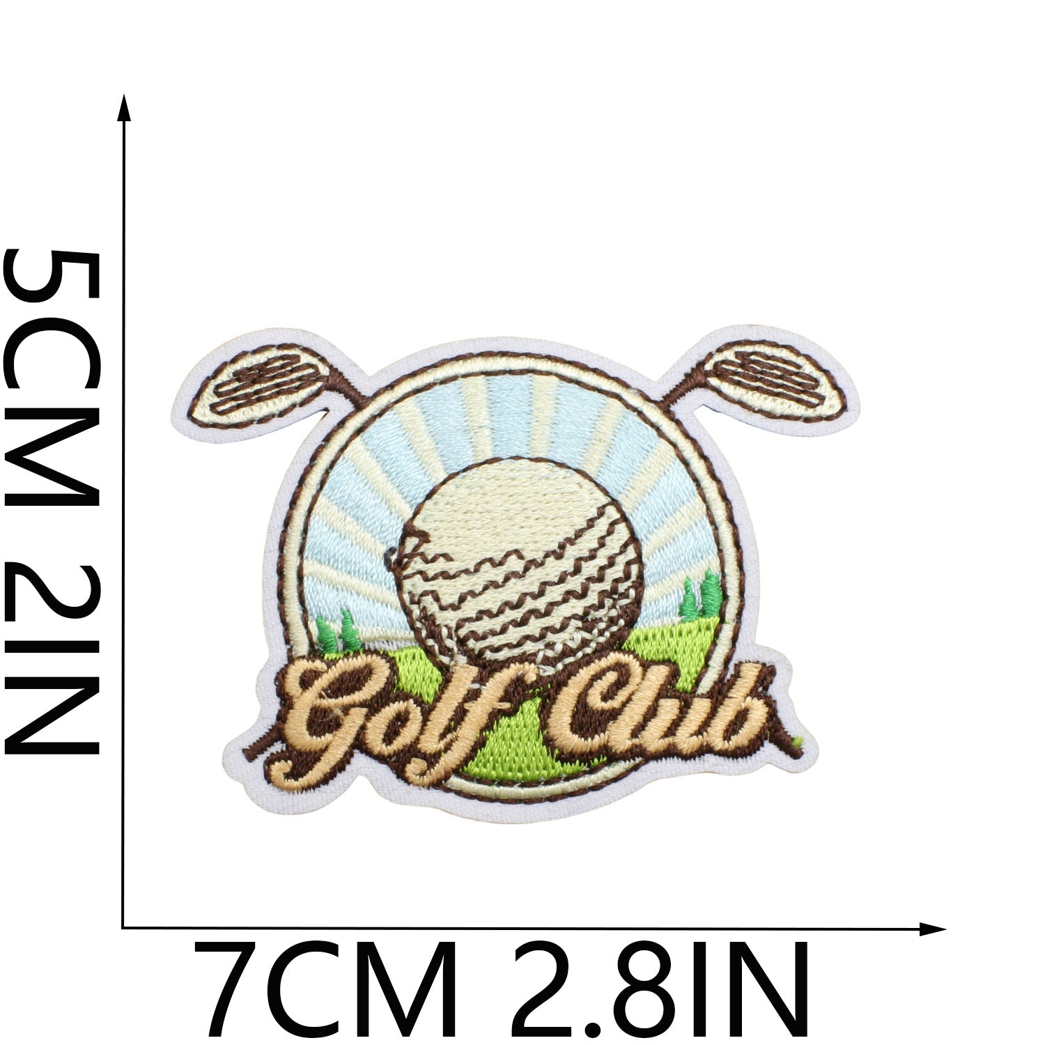 Wholesale Chic Golf Club Embroidered Patch Polyester Clothing Decorative Accent Casual Everyday Use