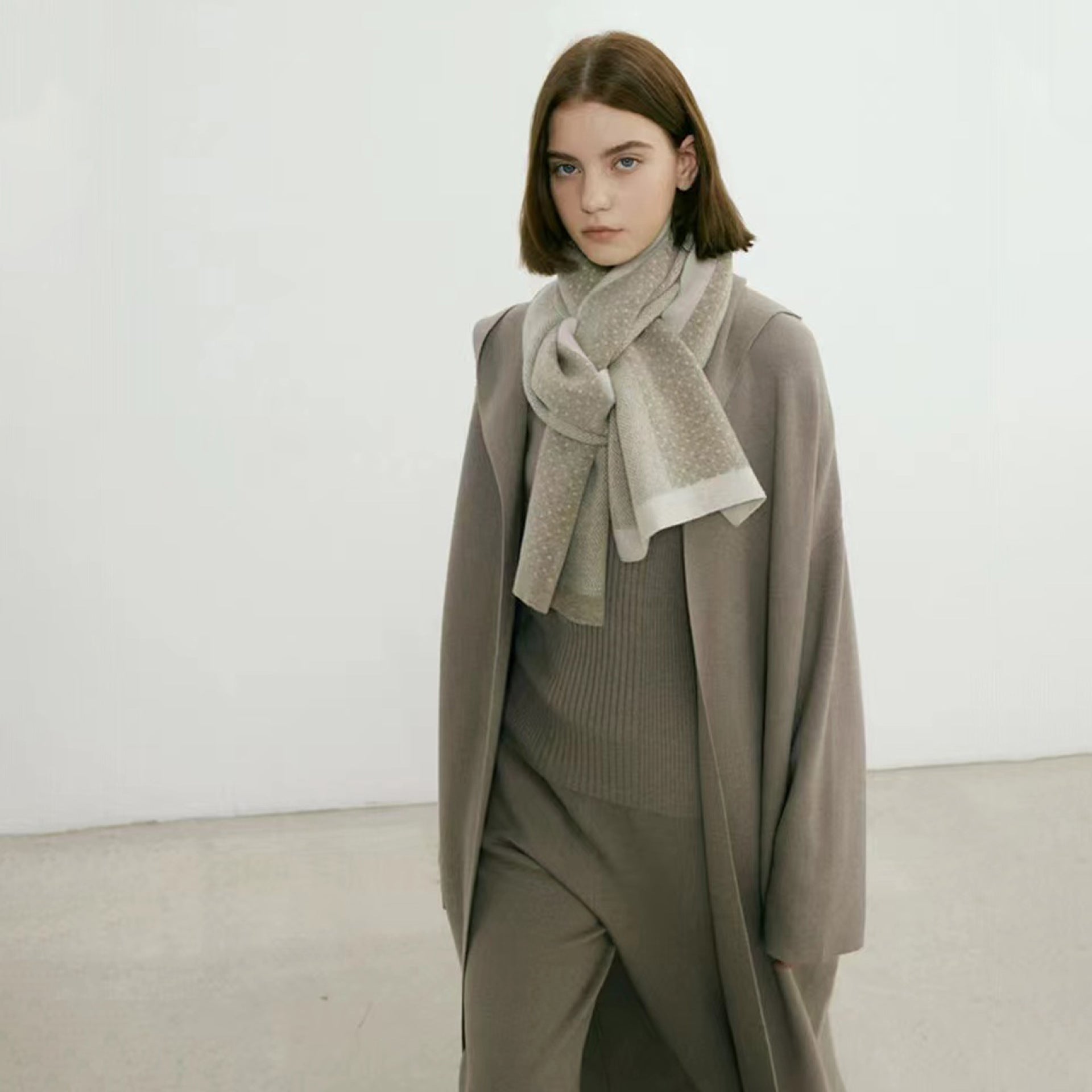 Wholesale Autumn and Winter Polka Dot Imitation Cashmere Scarves, Knitted Scarves