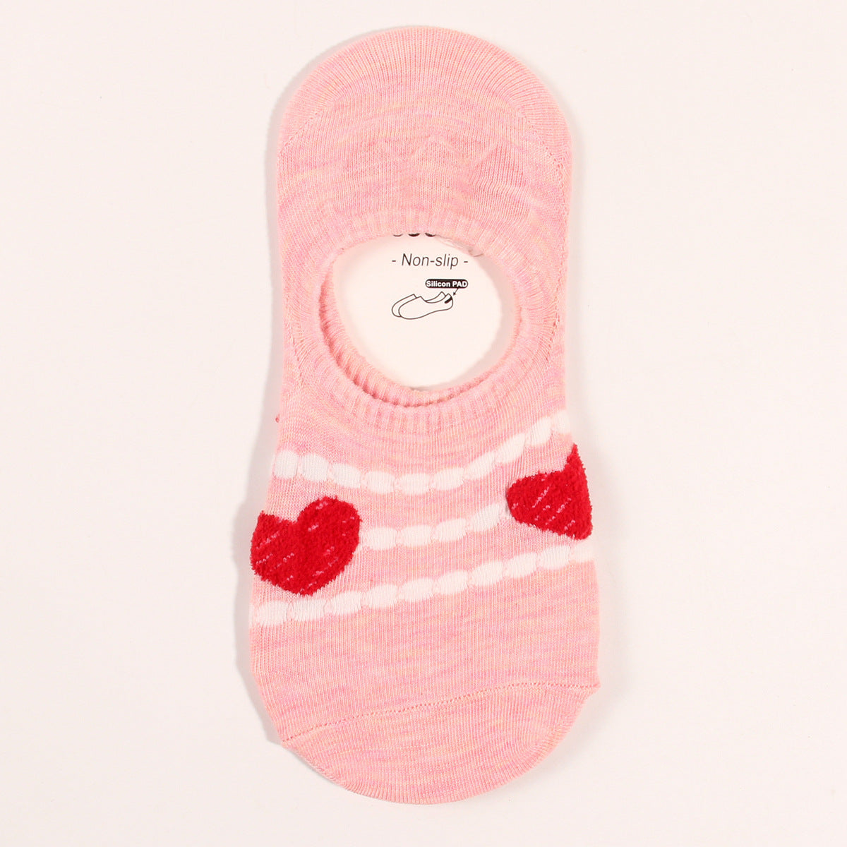 Wholesale Valentine's Day Love Invisible Socks Shallow Mouth Silicone Non-falling Boat Socks