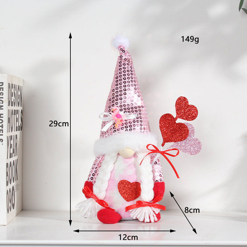 Wholesale Valentine's Day Sequin Fabric Figurines
