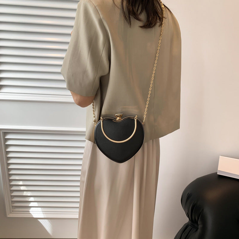 Bolsa Messenger de la forma de corazón brillante al por mayor PU