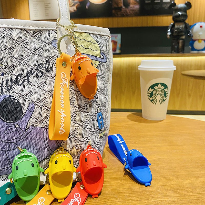 Llavero de tiburón lindo de pvc al por mayor