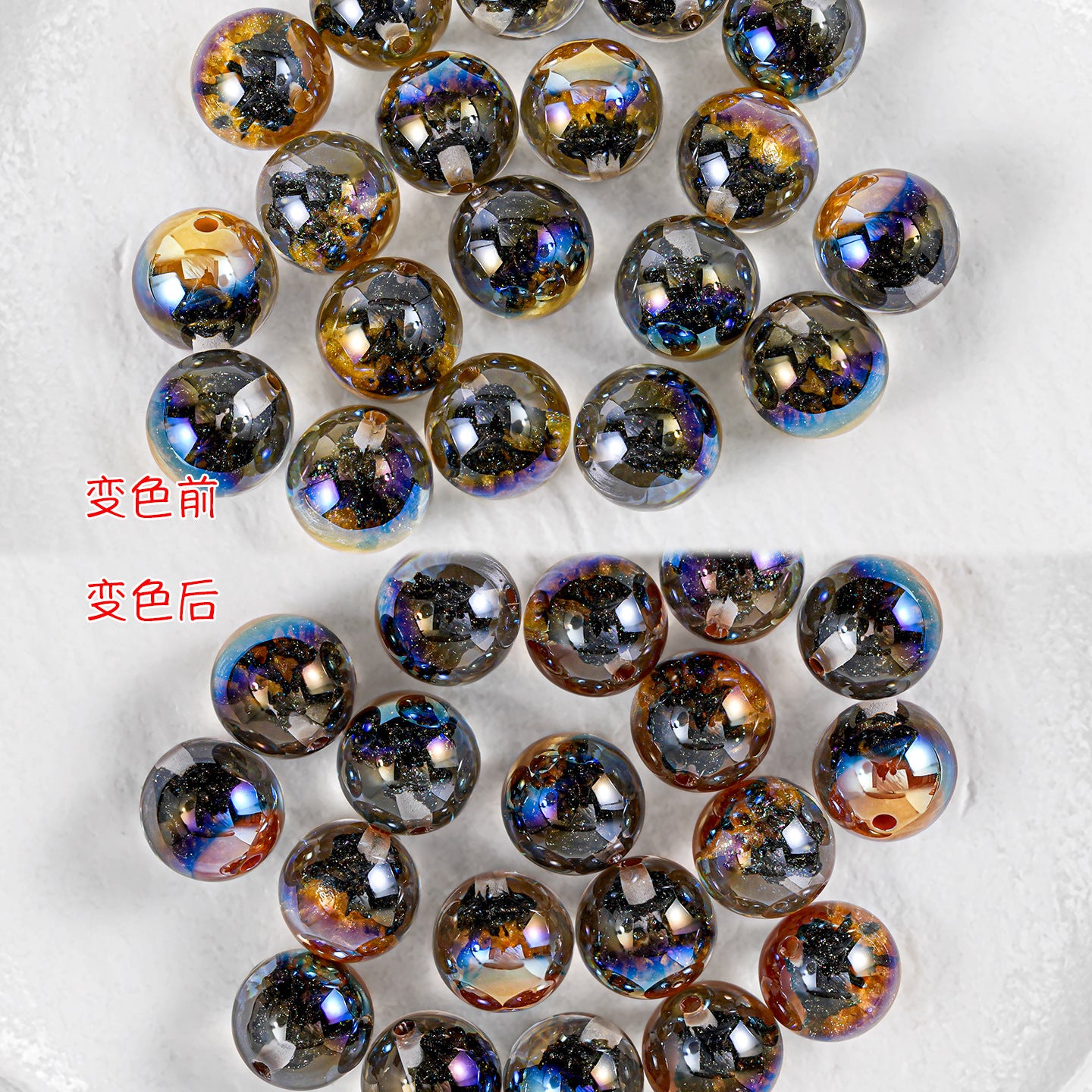 Wholesale 10pcs Luminous Color-changing 16MM Star-studded Christmas Tree Acrylic Beads