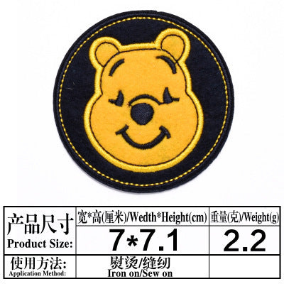 Wholesale Cartoon Animal Embroidered Patches Chic Cloth Applique For Jeans DIY Clothing Decorative Accent Gift Boutique Resale