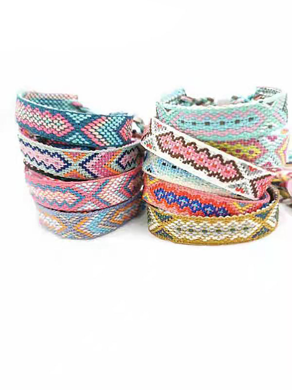 Pulsera de amistad aztecas de 12 piezas al por mayor 12pcs/set tejido a mano